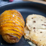 Hasselback Kartoffel mit Käse überbacken