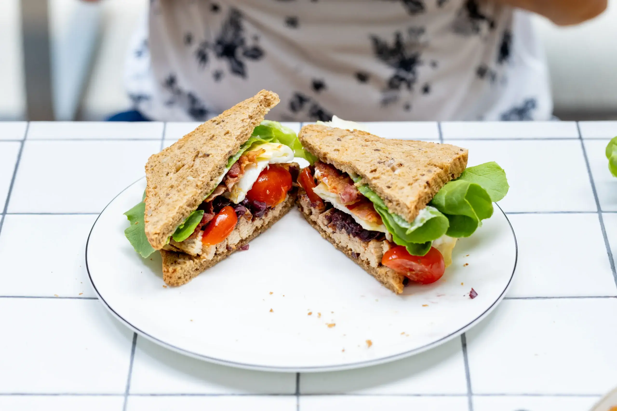 Club Sandwich angerichtet